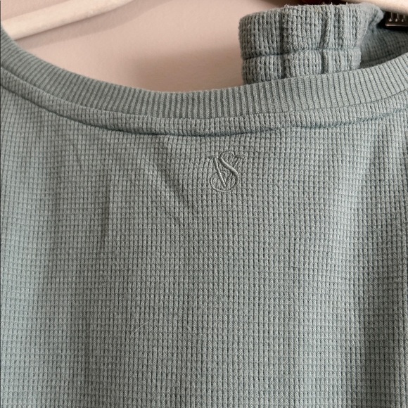 Victoria's Secret XXL Glow Waffle Short sleeve Tee Jogger Set loungewear blue - Picture 10 of 12